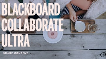 Blackboard Collaborate Ultra Share Content