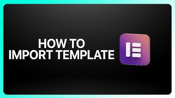 How To Import Template In Elementor Website Builder 2025! Tutorial