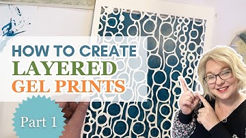 How to create layered Gelli Prints with stencils and stamps Part 1