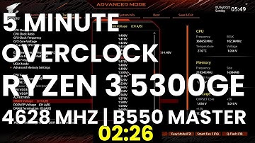 5 Minute Overclock: Ryzen 3 5300GE to 4628 MHz