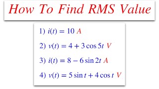 How To Find RMS Voltage and RMS Current | Electronics | Electrical Circuits || Circuit Analysis