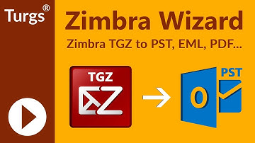Turgs Zimbra Wizard - Convert Zimbra Exported TGZ files to Outlook PST, PDF etc.