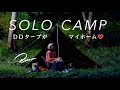 【女子ソロキャンプ】DDタープを張って焚き火ステーキ