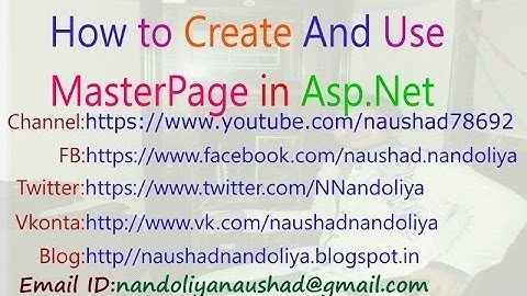 using masterpage in Asp.Net 4.0