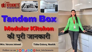 How to plan modular kitchen Tandem box kitchen design Mrs.Varuna Jaiswal Nashik Pune Mumbai #tandem