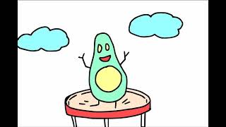 Short Animation about Avocado in Trampolin