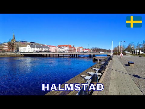 Halmstad - Virtual Walking Tour in 4K - April 2023 - Sweden