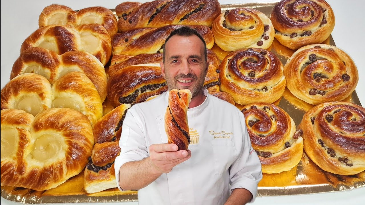 NUOVA RICETTA BRIOCHES DANESI CON 3 VARIANTI DIVERSE-Corso di pasticceria 
