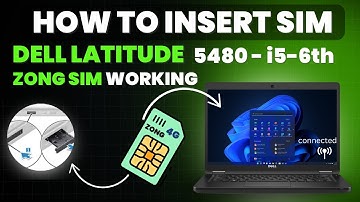 How To Insert Sim Card In Dell Laptop | Use Zong Sim Card in Laptop|Step By Step Guide | DELL LAPTOP