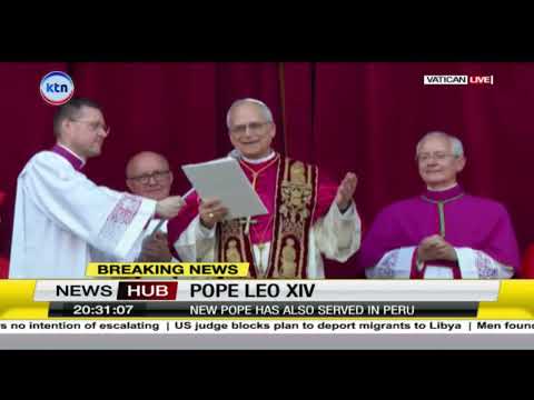 Newly elected Pope Leo XIV addresses the world for the first time