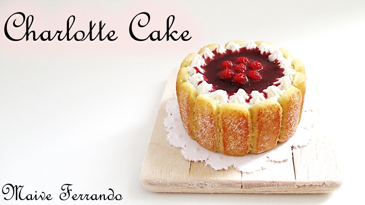 Miniature Polymer Clay Charlotte Cake TUTORIAL || Maive Ferrando