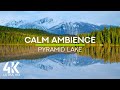 8 HOURS Meditative Wind Sound and Birds Chirping - 4K Pristine Nature of Pyramid Lake, Canada