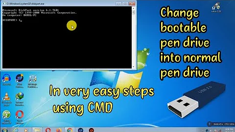 BOOTABLE PENDRIVE KO NORMAL PENDRIVE KAISE BANAYE | CHANGE BOOTABLE PENDRIVE INTO NORMAL PENDRIVE
