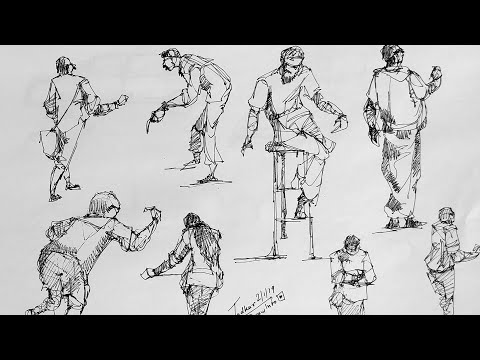 speed sketching techniques finished sketch  Sketches of people, Sketching  techniques, Human figure sketches