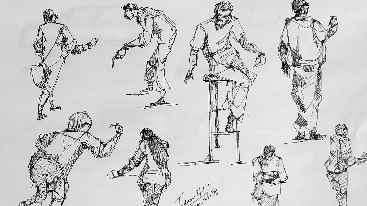 speed sketching techniques finished sketch  Sketches of people, Sketching  techniques, Human figure sketches