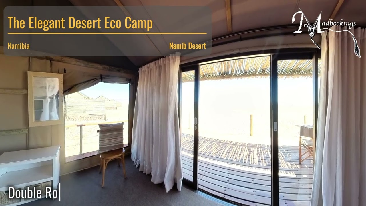 Experience the Bedroom at Elegant Desert Eco Camp in 360° view