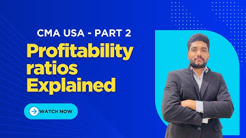 CMA USA Part 2 – Profitability Ratios Free Lecture | Elite CMA Education ✅