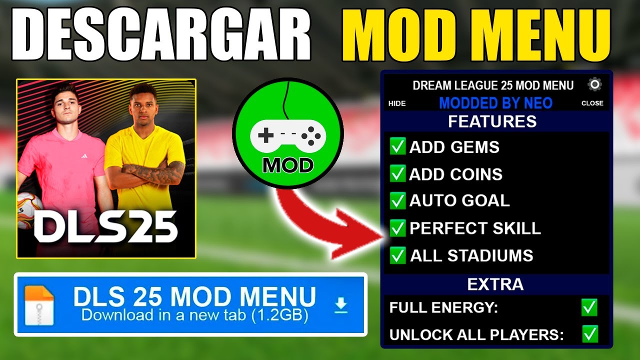 DLS 25 MOD MENU 🚀 Dream League Soccer 2025 Monedas y Diamantes ...