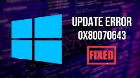 KB5034441 KB5042320 How to Fix 2024 Error 0x80070643 Windows Update Error Security Update Windows