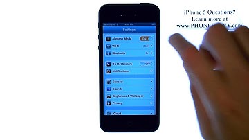 Apple iPhone 5 - iOS 6 - How do I Turn On Airplane Mode