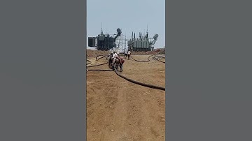 heavyweight electric cable installation #machine #greenenergy #electrical #cable