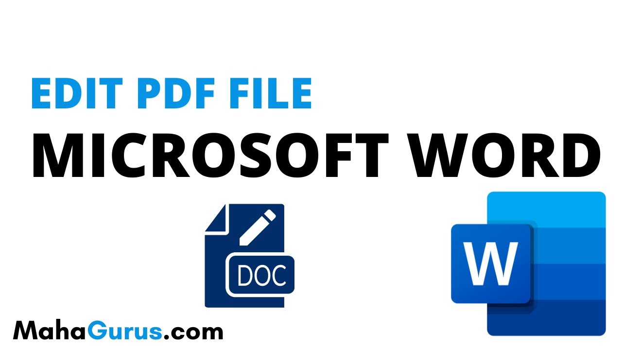 How to Edit PDF File in MS Word | Edit PDF MS Word - YouTube