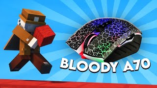 Meu novo mouse pra fazer drag click no Bedwars - Bloody A70