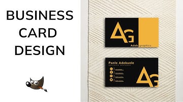 BUSINESS CARD DESIGN PROCESS WITH GIMP