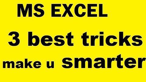 Advanced Excel 3 Magical Hidden Tips & Tricks To Make You Excel Expert || Best Time Saving Tricks