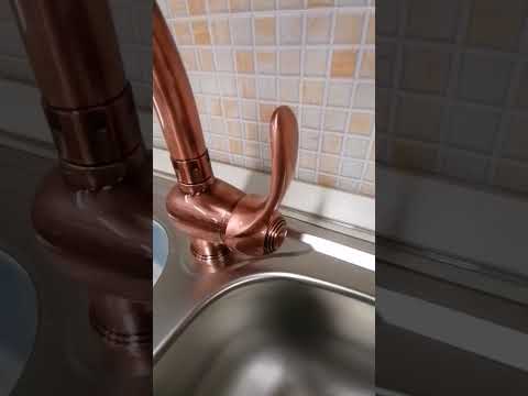 Paffoni Flavia kitchen sink mixer in copper color