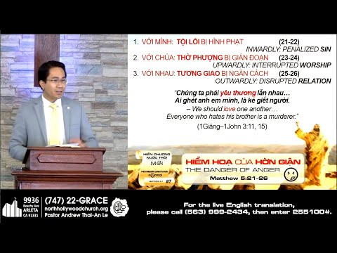 Video HIỂM HOẠ CỦA HỜN GIẬN (Ma-thi-ơ 5:21-26) - Mục sư Lê... - youtube