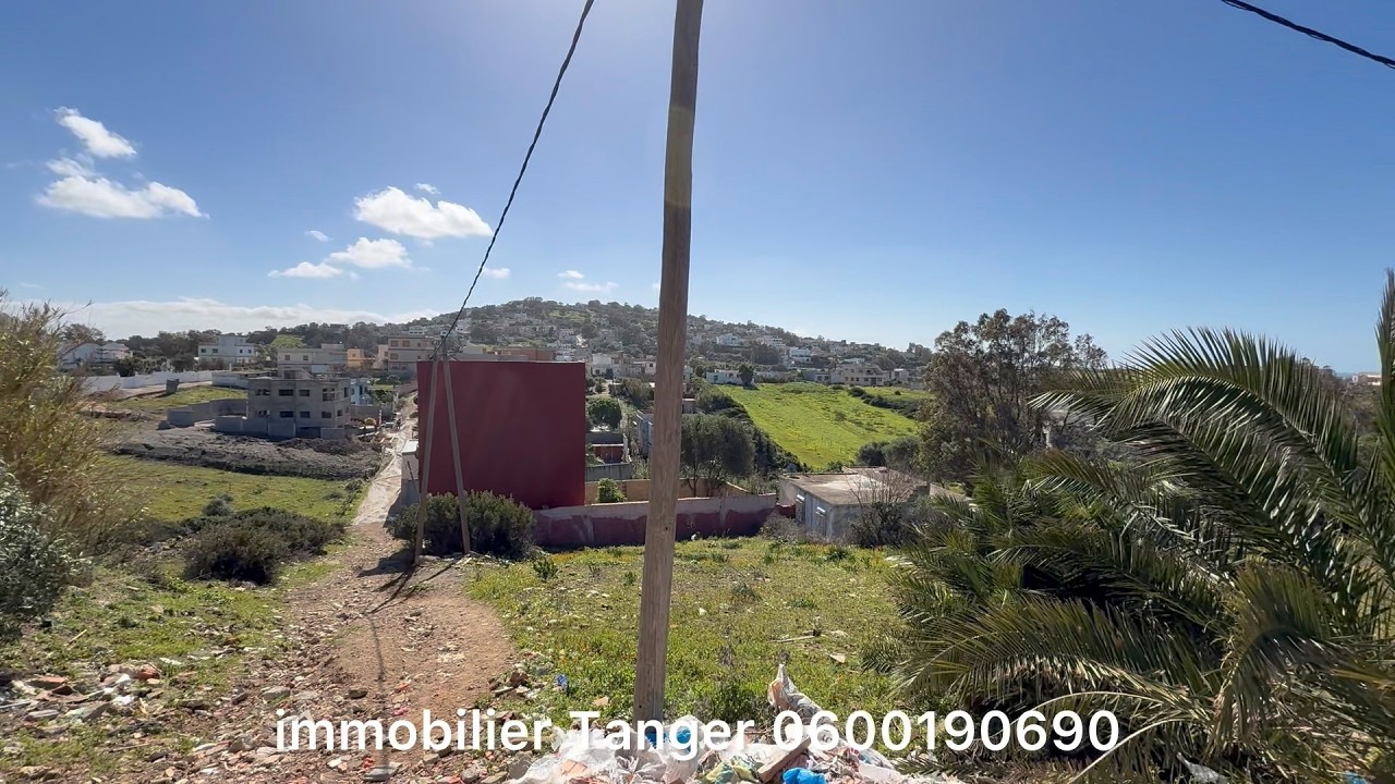أرض للبيع أجبيلة أشقار طنجة 818 متر الثمن 1500 درهم للمتر