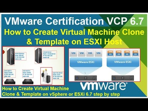 VMware  6.7 How to Create Virtual Machine Clone & Template on ESXI Host