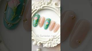 How to Sculpt 3D Carnation Nail Art Tutorial 🌸 #Shorts #3dnailart #nailtutorial #naildesign