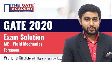GATE 2020 Answer Key with Solutions for Mechanical (Forenoon) - Fluid Mechanics(Memory-Based, 5Qs)