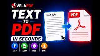 Convert Text to PDF Online Free – Clean & Professional Output | VelaPDF