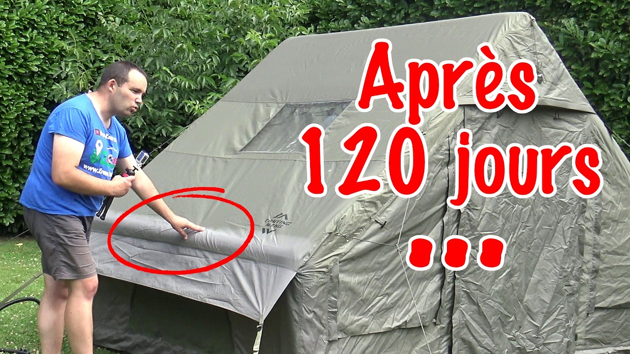 4 mois dans une tente gonflable Temu : déjà HS ou pas ?