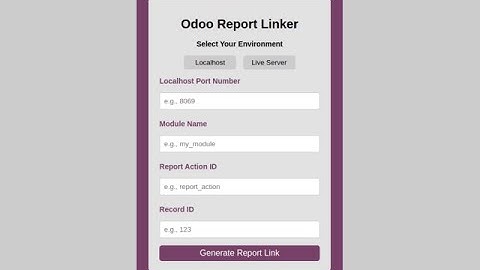 "How to Generate and Preview Odoo Report Links with Odoo Report Linker Chrome Extension"