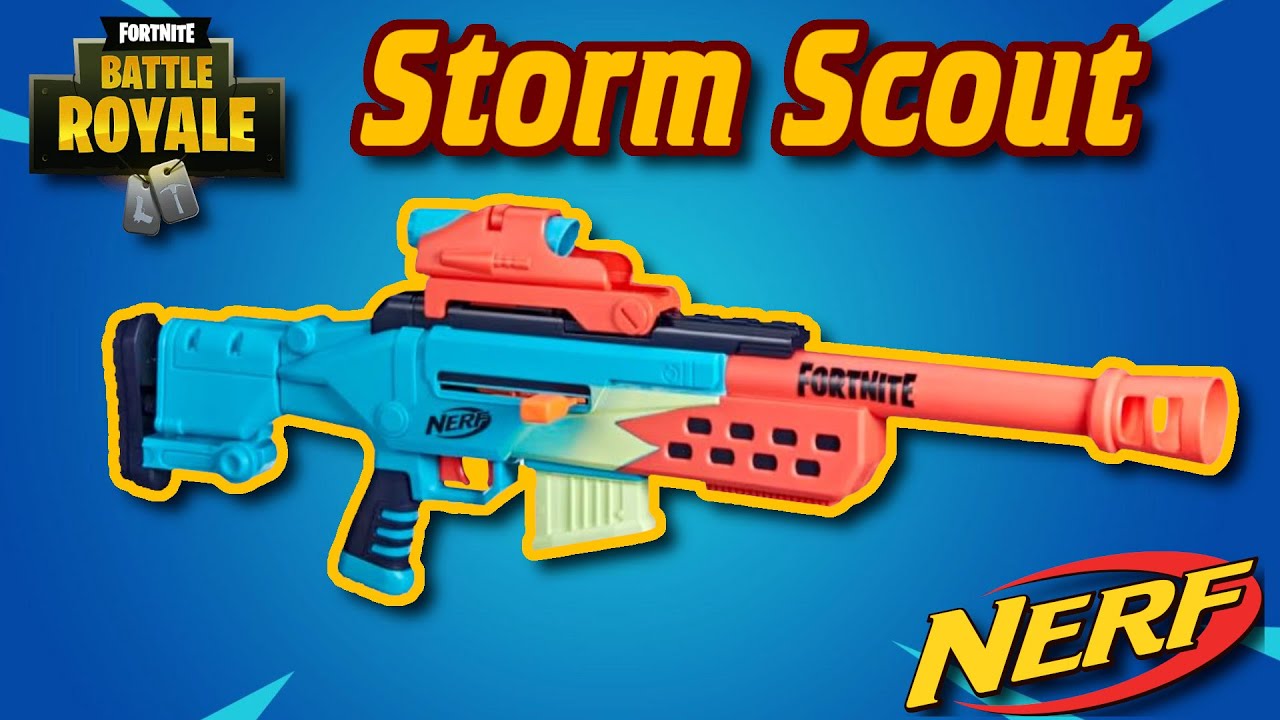 Nerf Fortnite Storm Scout, Blaster avec viseur Nerf, Chargeur à 6  fléchettes, 6 fléchettes Nerf Elite, mécanisme à verrou