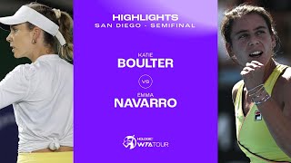 Katie Boulter vs. Emma Navarro  | 2024 San Diego Semifinal| WTA Match Highlights