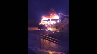 Campervan fire dampening down 3