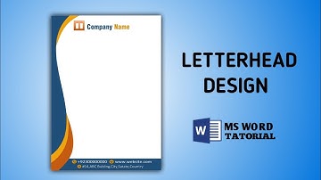 Letterhead Design in Ms Word | Letterhead Design Esay Tatorial Microsoft word 
