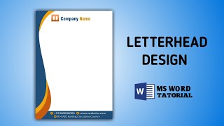 Letterhead Design in Ms Word | Letterhead Design Easy Tutorial Microsoft word 