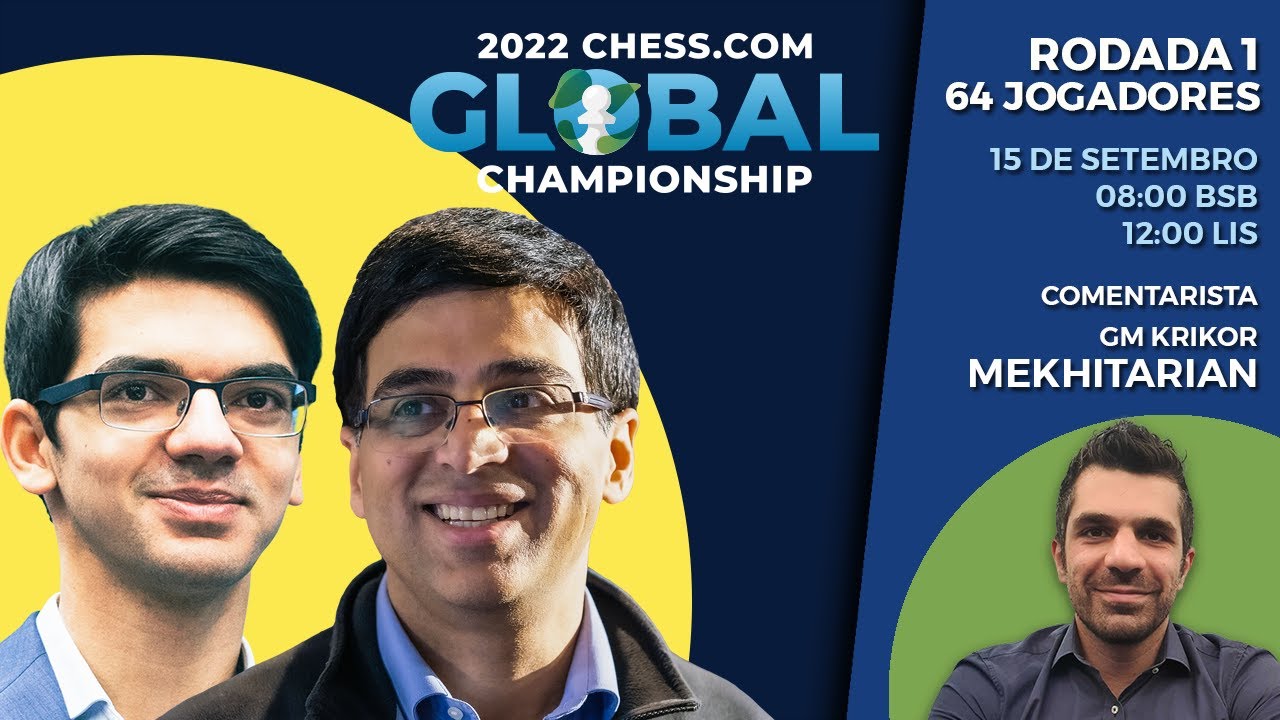 Chess.com Global Championship - Rodada 01 (64) / Partidas emocionantes no  Armagedom!! 