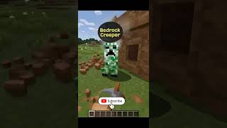 Java Creeper vs Bedrock Creeper 💥 Which One Is More Powerful? #minecraft