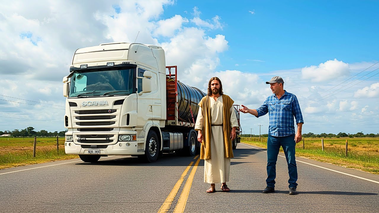 CAMINHONEIRO POBRE PENSOU QUE ERA UM VIAJANTE COMUM… MAS ERA O FILHO DE DEUS