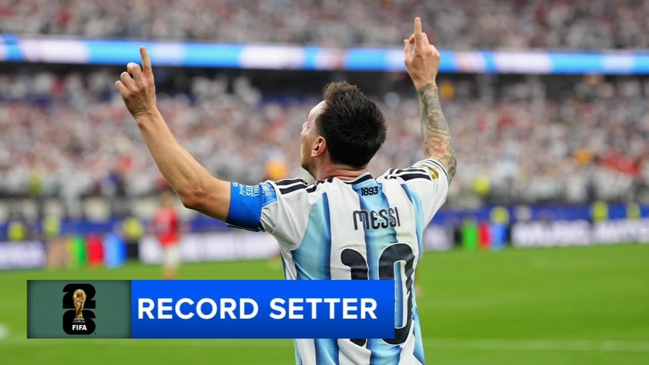 Lionel Messi sets new FIFA record with 18 World Cup goals - YouTube