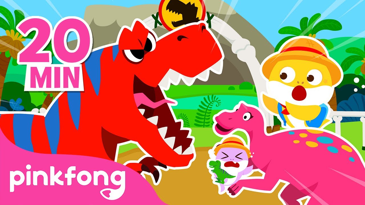 Peekaboo! Baby Shark Babysits at a Dinosaur Theme Park + More ...