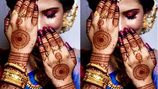 Easy Gol Tikki Mehndi Design For Beginners | Bridal Arabic Flower Mehndi Design | Simple Mehndi