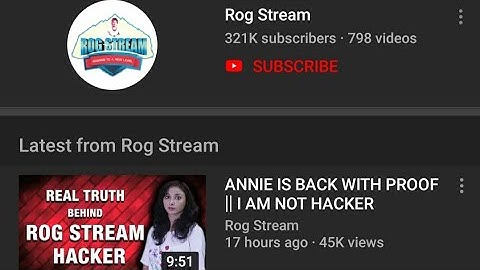 ANNIE BACK WITH PROOF{ROG STREAM Hacking is not real?}